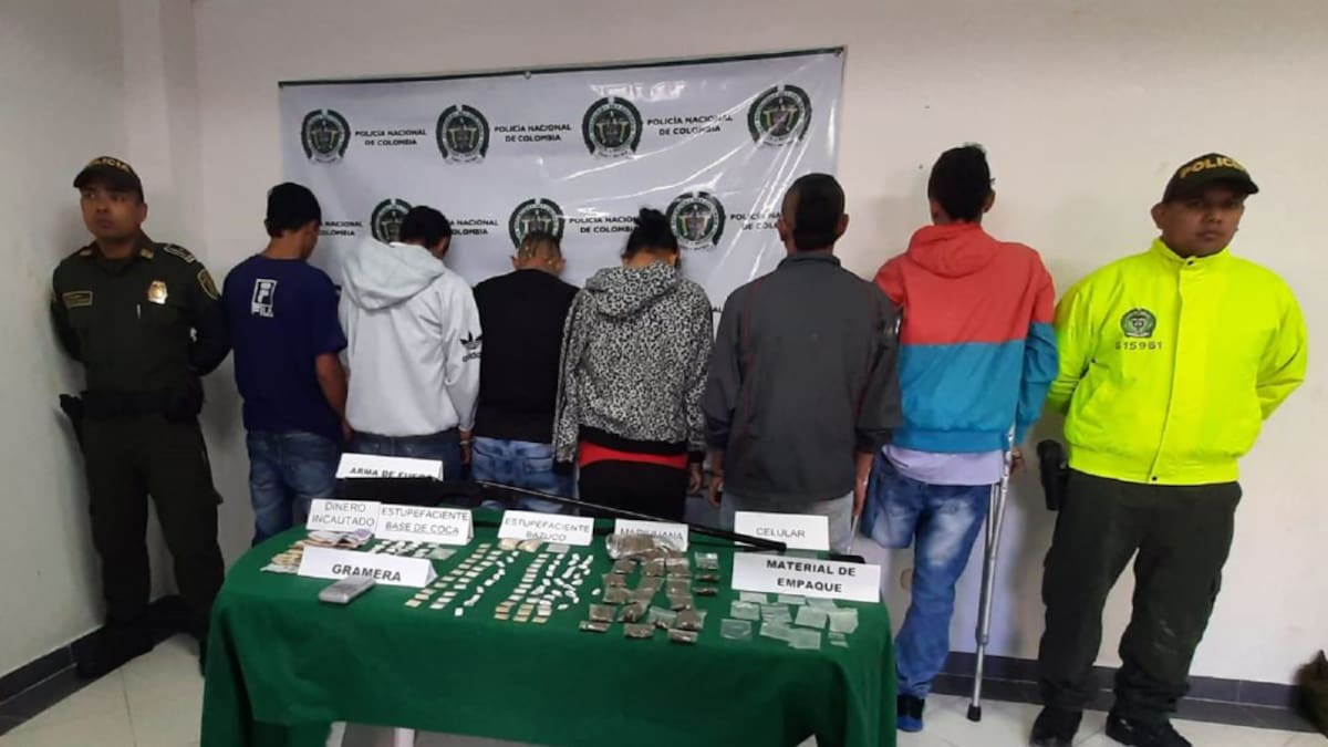 Capturan 6 integrantes de una red de tráfico de estupefacientes