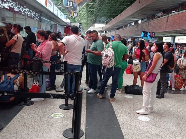 Panorama en las terminales de transporte de Medellín.