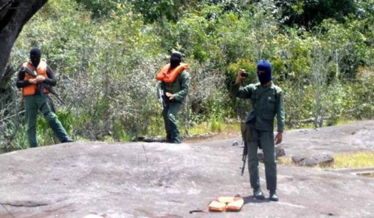Autoridades venezolanas en la zona de frontera.