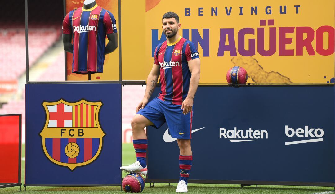 Sergio Agüero, presentado como nuevo futbolista del Barcelona