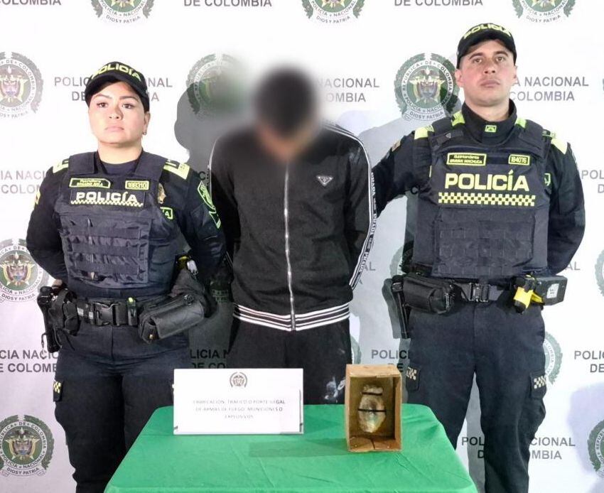 Fue capturado un hombre que caminaba por el centro de Bogotá con una granada de fragmentación