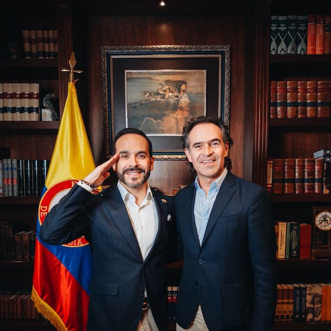 Reunión de Abelardo de la Espriella y Federico Gutiérrez. Cortesía: Alcaldía de Medellín.