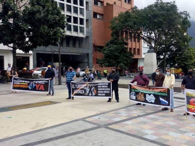 Integrantes del sector turístico protestaron en Ibagué