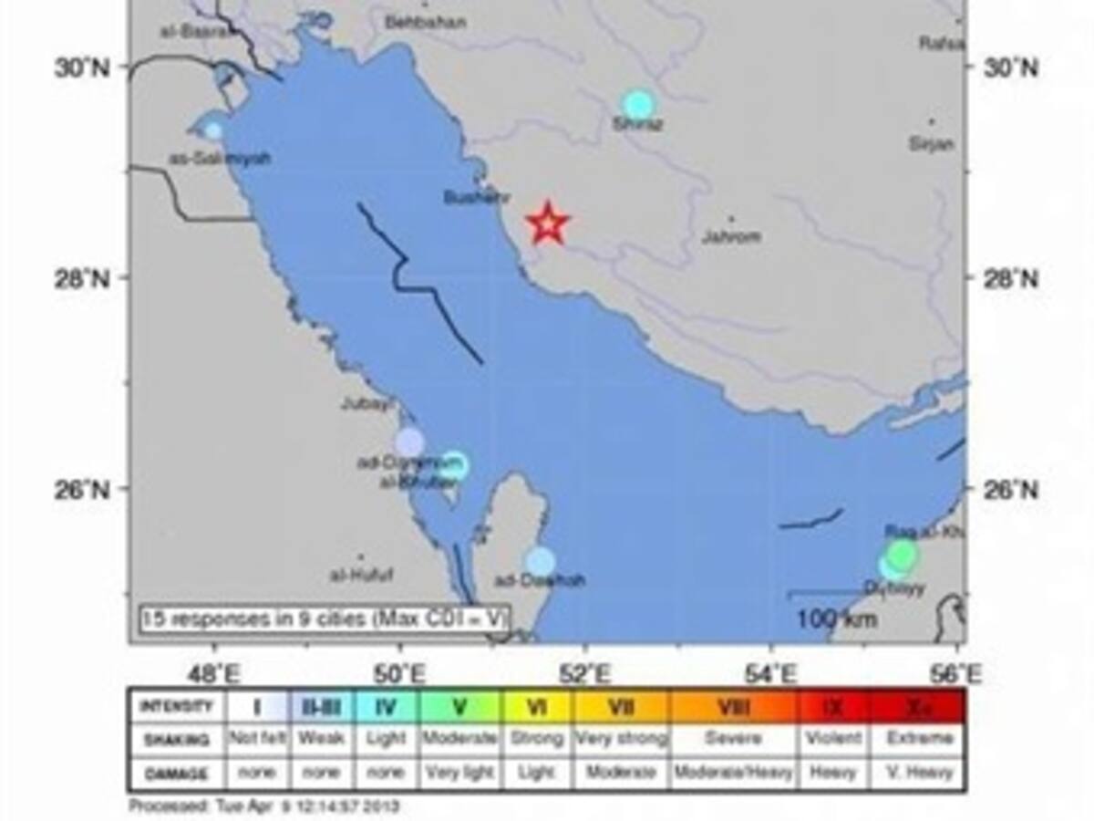 Gobierno de Irán dice que no hubo muertos por el terremoto