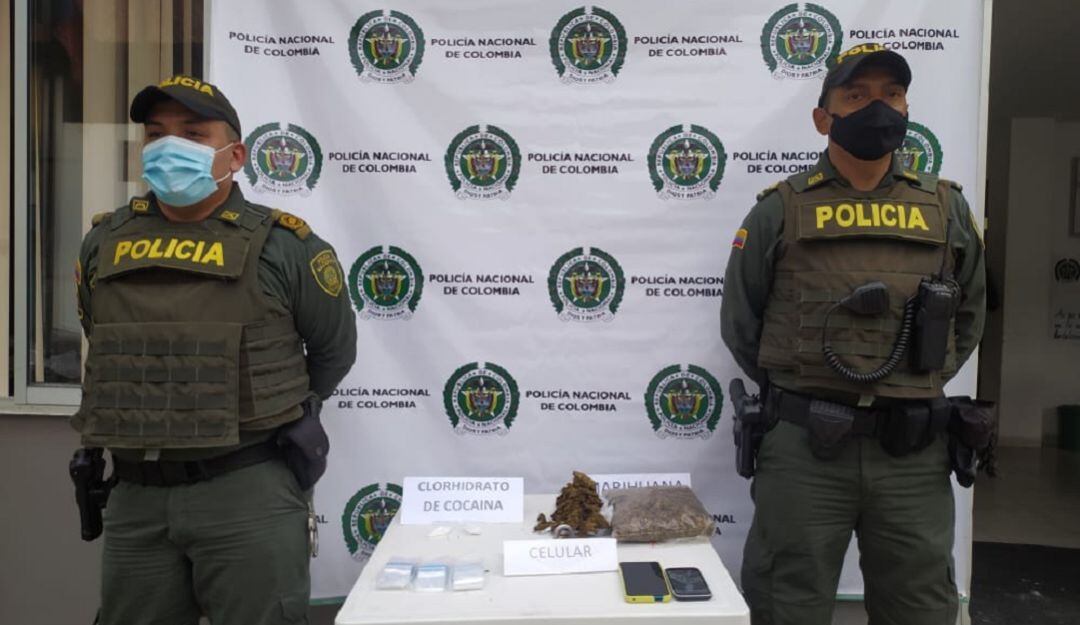 Estupefacientes incautados a un menor de edad