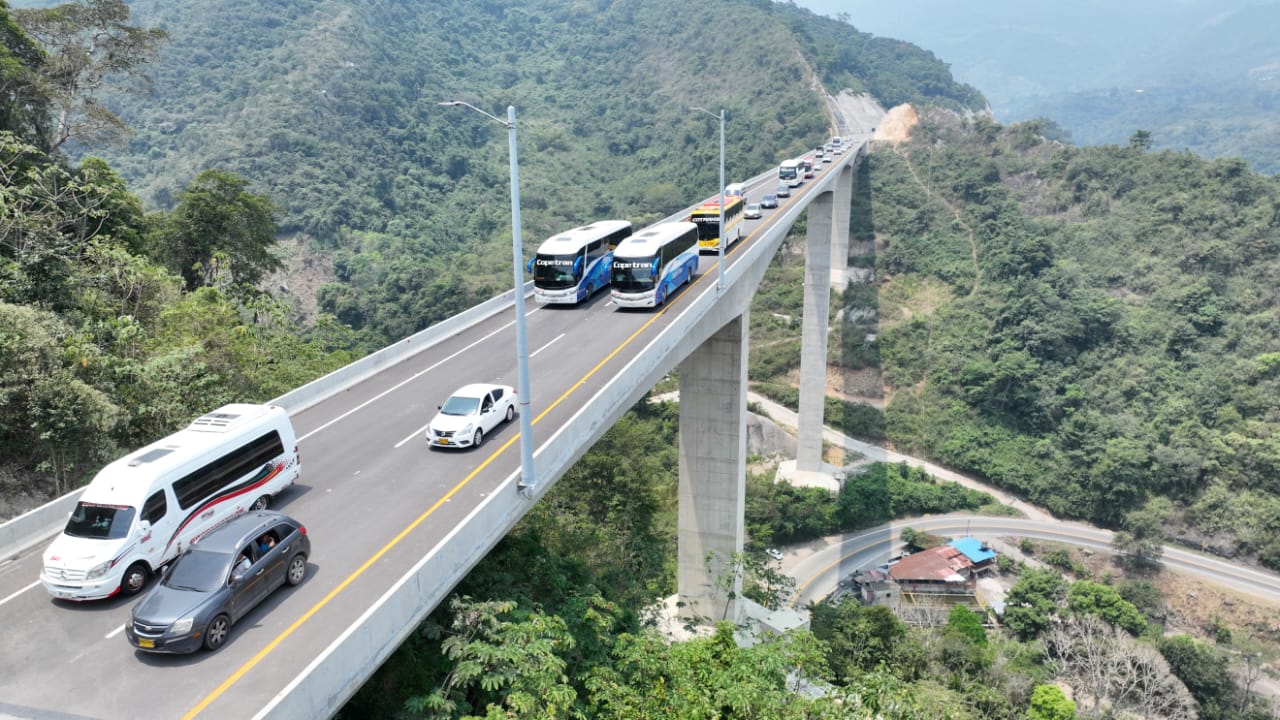 Entra en funcionamiento la Unidad Funcional 5 del proyecto Pamplona – Cúcuta. Foto: Unión Vial Rio Pamplonita.