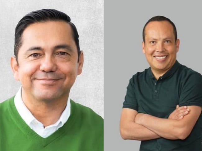 A la izquierda John Ernesto Carrero Villamil, a la derecha José Amelio Esquivel Villabona / Cortesía.