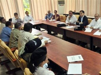 Mesa de negociación entre Gobierno y Farc. Foto: EFE.
