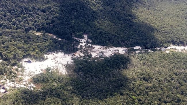 Minería cielo abierto RNN Puinawai (2022). | Fuente: FCDS
