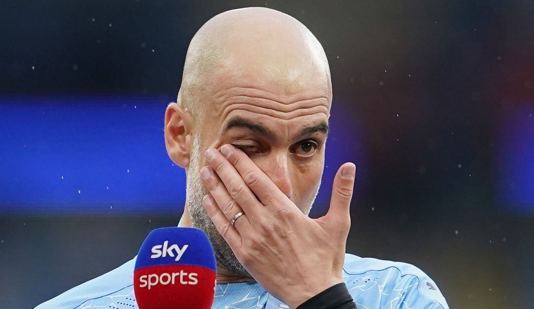 Pep Guardiola hablando sobre 'Kun' Agüero, el futbolista argentino que dejará el equipo en las próximas semanas