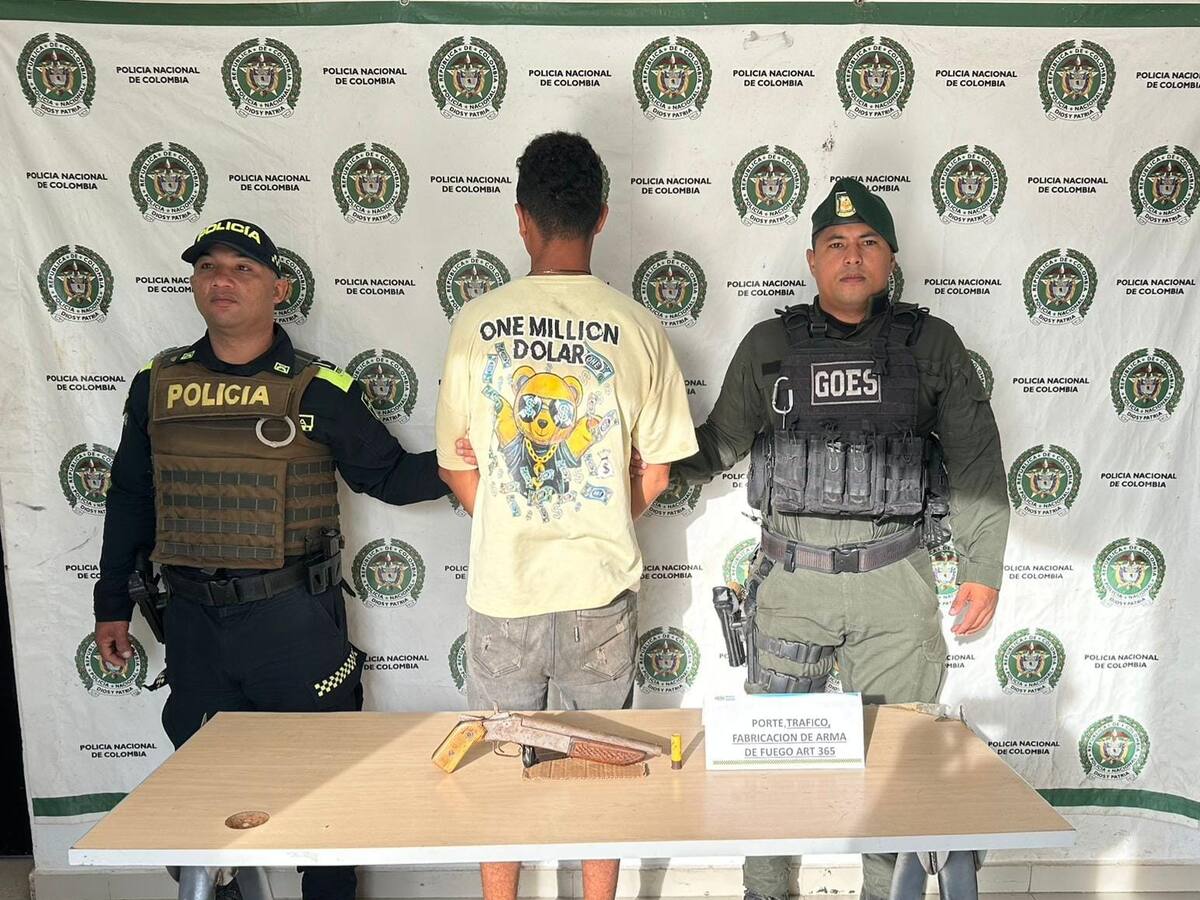 Joven de 22 años fue soprendido con arma de fuego ilegal en Arjona, Bolívar
