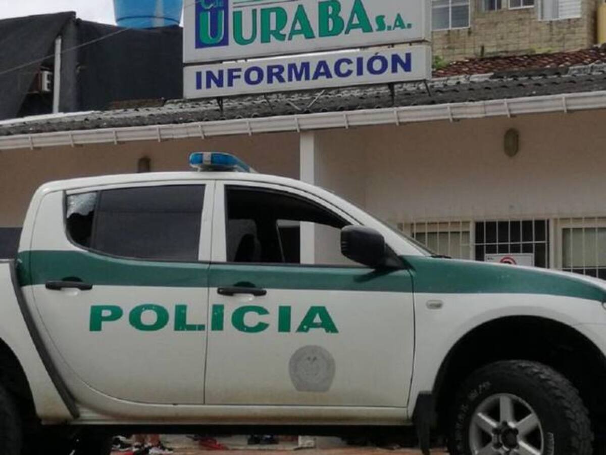 Investigan ataque a disparos contra una patrulla de la Policía en Apartadó, Antioquia