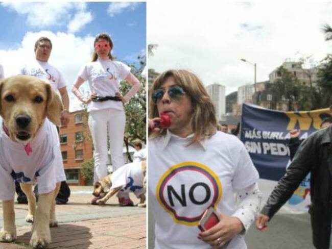 Las campañas del Sí y la campaña del No