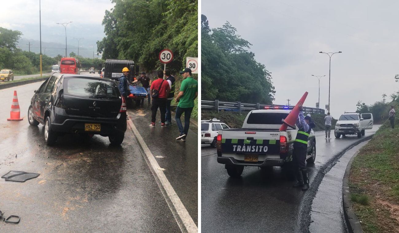 Accidentes viales subiendo al aeropuerto Palonegro.