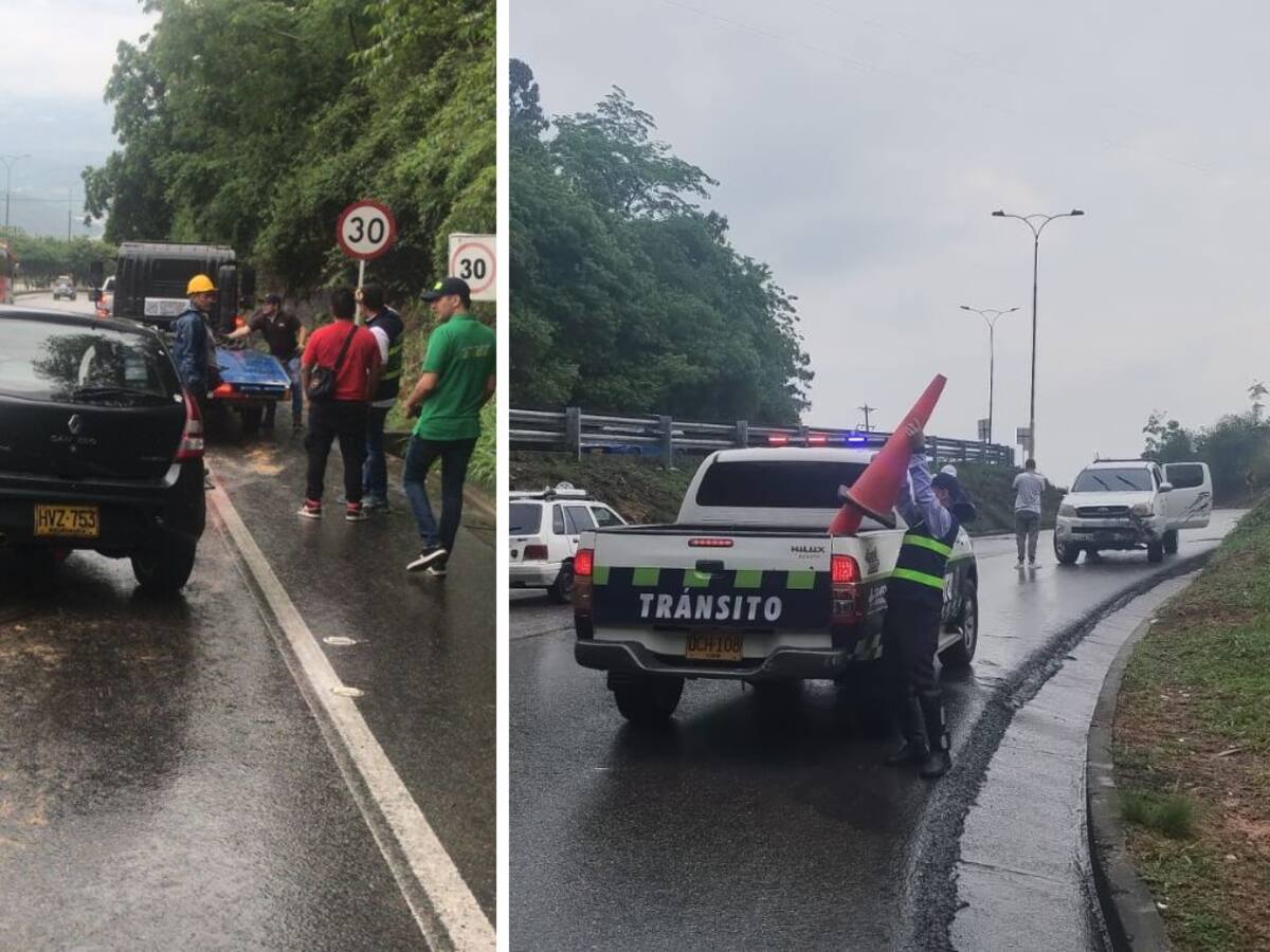 Aparatosos accidentes vehiculares vía al aeropuerto Palonegro