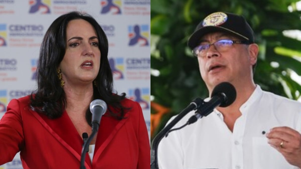 María Fernanda Cabal y Gustavo Petro. Foto: (Colprensa - Camila Díaz) / (Cortesía Presidencia)