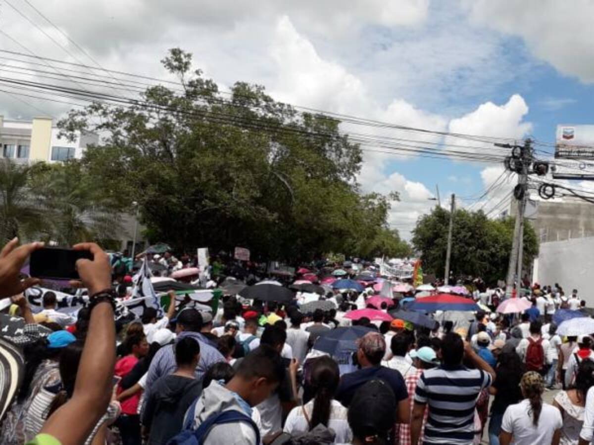 En Montería los estudiantes también marcharon