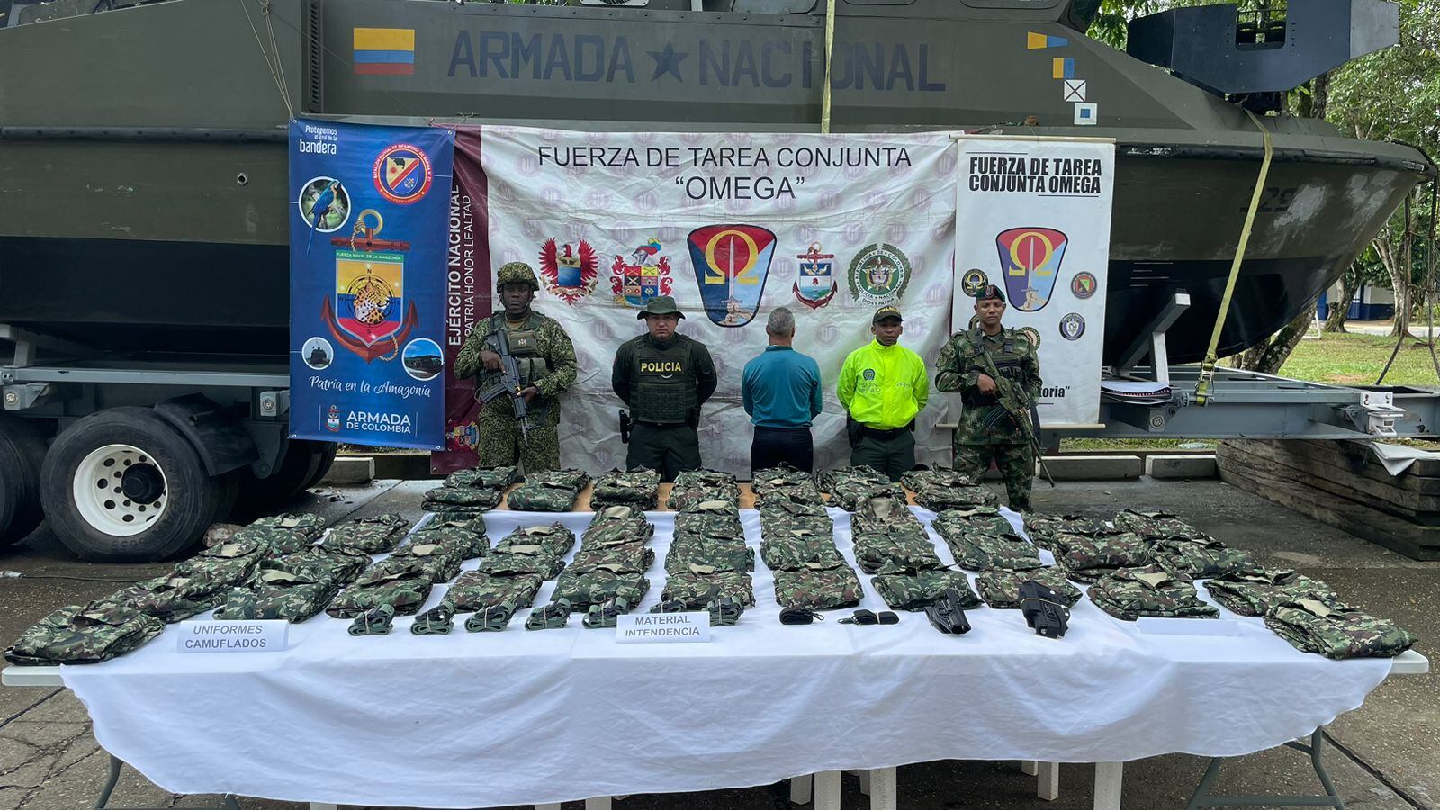 El material y la persona capturada fueron dejados a disposición de la autoridad competente.