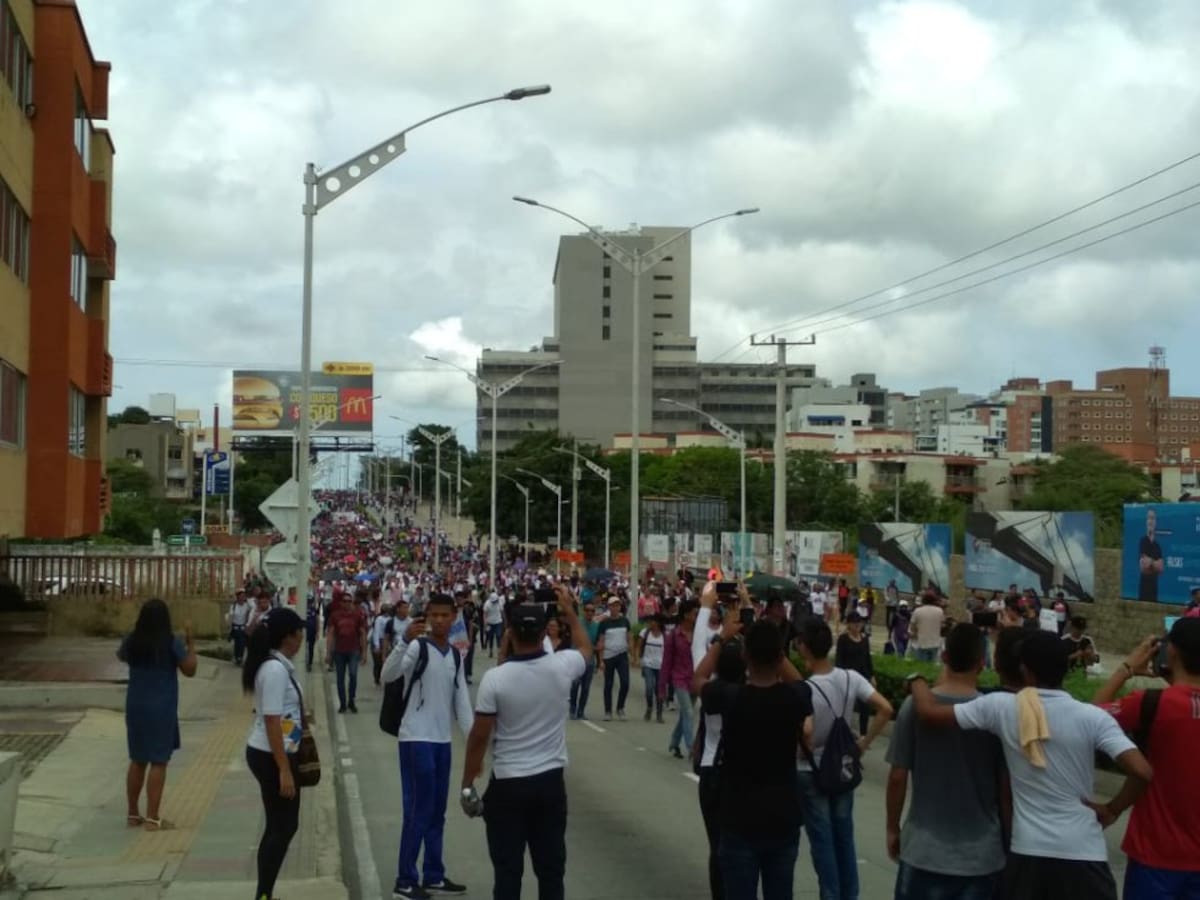 La manifestación provocó congestión vehícular en el norte de Barranquilla