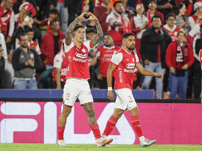 El uruguayo marcó su primer gol con los capitalinos / Colprensa