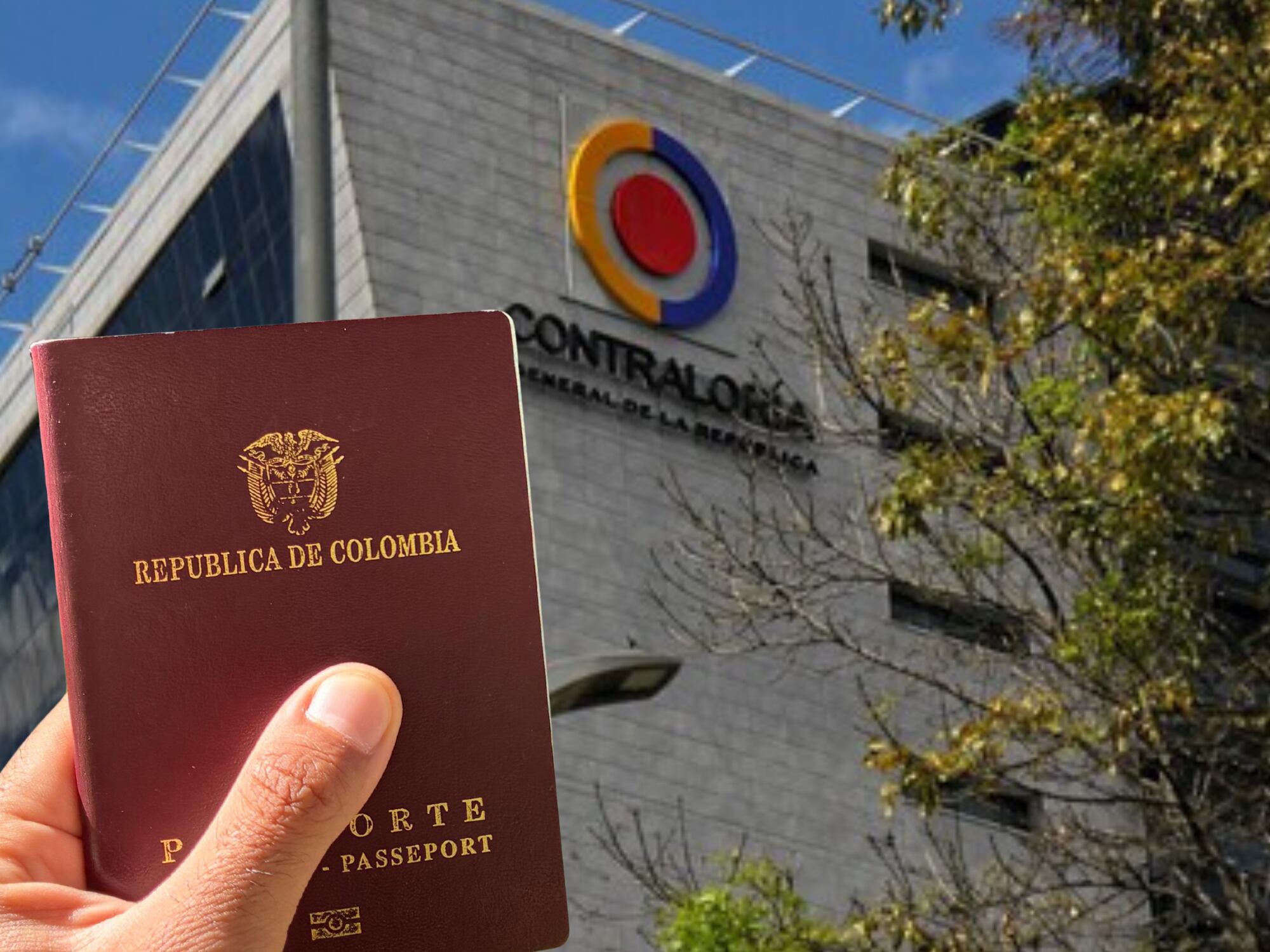 Contraloría y pasaportes. Fotos: W Radio y Colprensa.