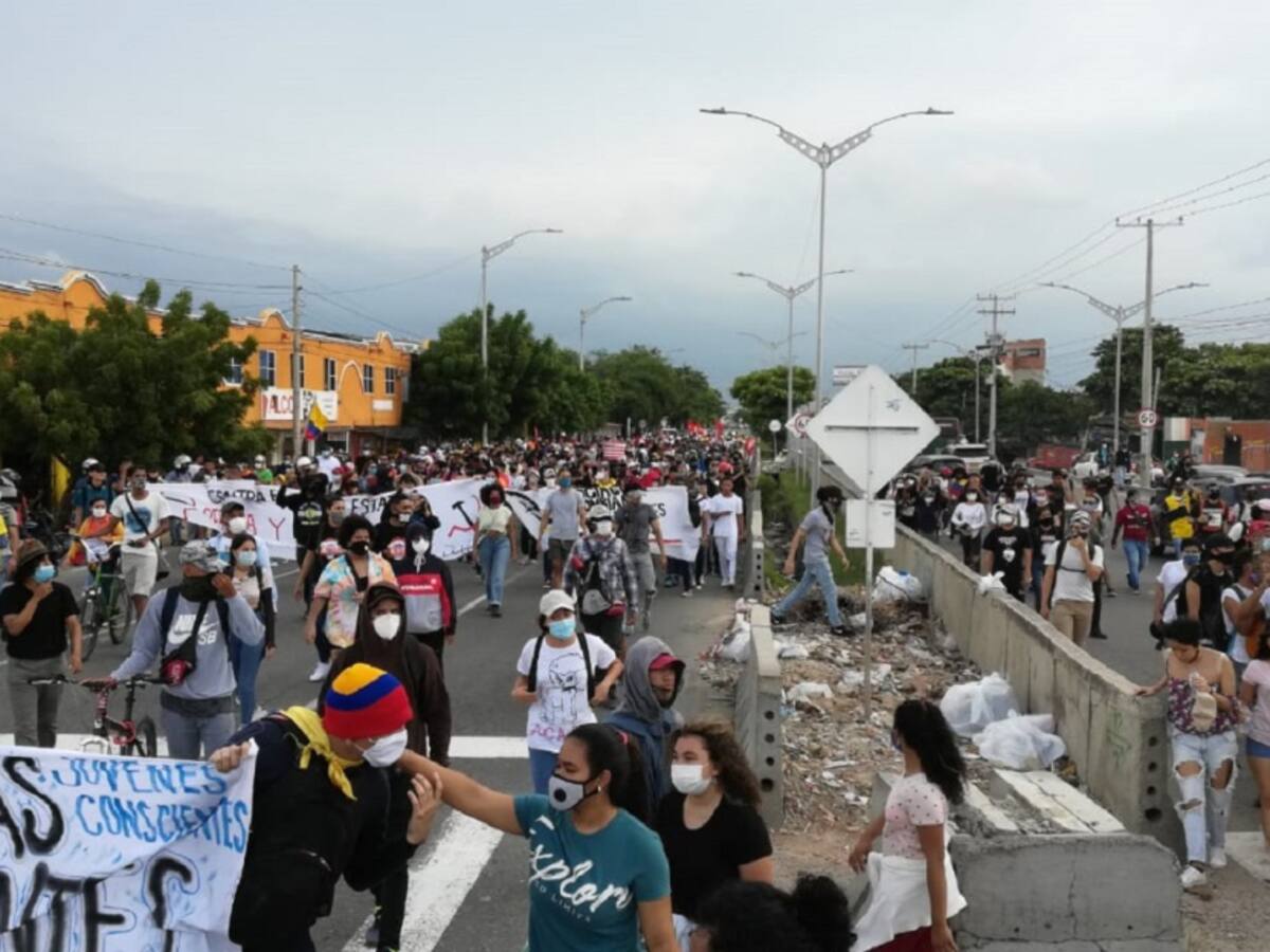 Marchas en Barranquilla se realizaron en completa calma