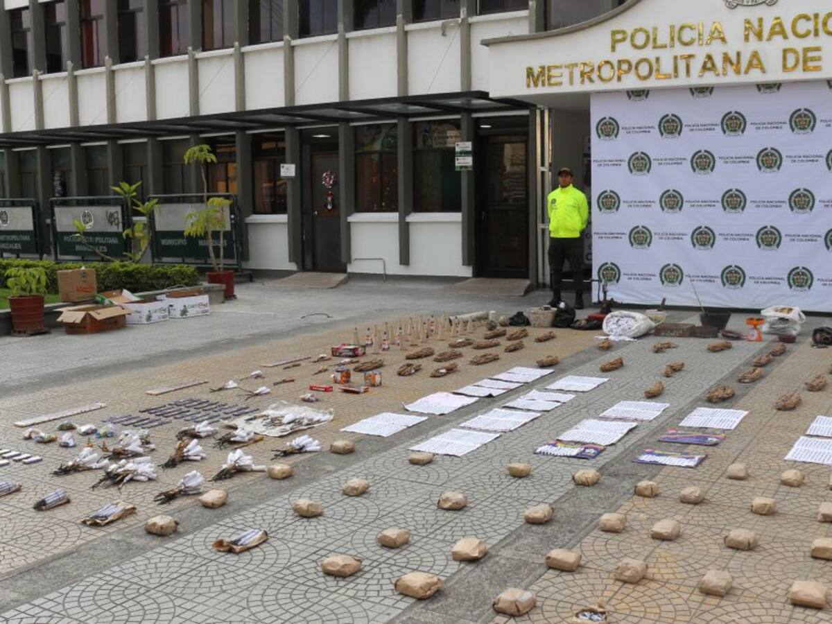En Manizales incautaron 190 kilos de pólvora