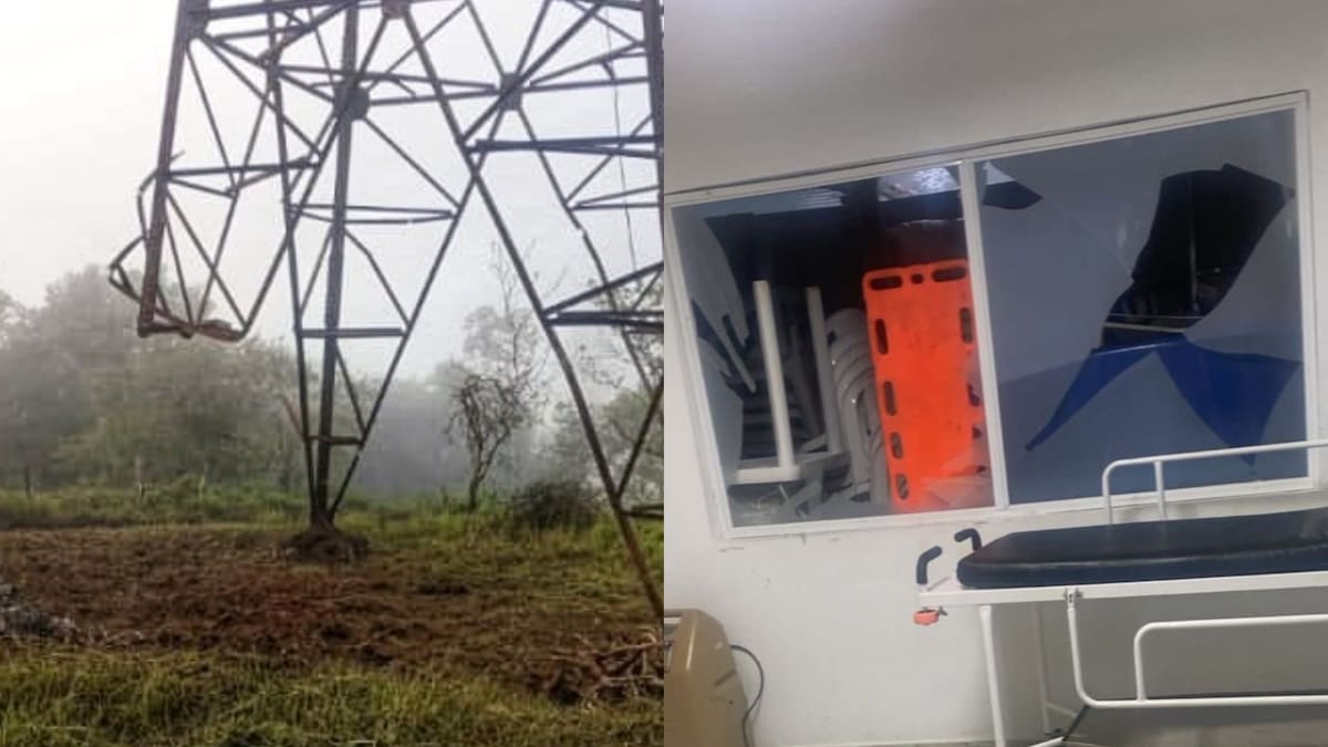 Ataque con explosivos en Cajibío, Cauca, dejó afectaciones en infraestructura eléctrica y viviendas