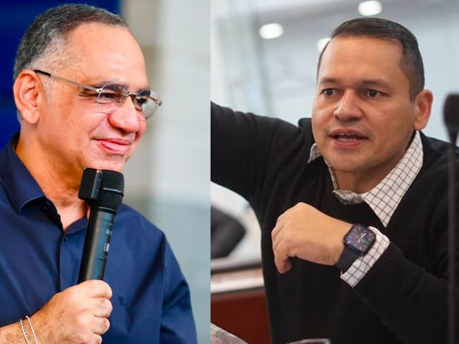 Carlos Pinedo y Alejandro Ocampo protagonizan un nuevo choque político tras la querella presentada ante la Corte Suprema. Fotos: Alcaldía de Santa Marta / Caracol Radio