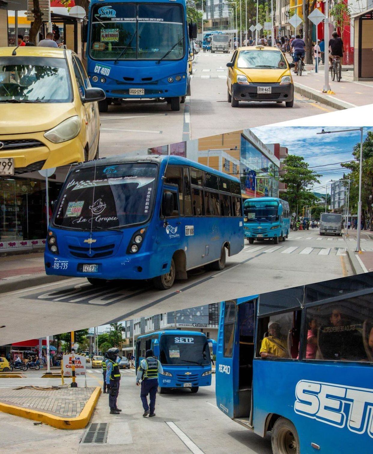 Buses SETP, Santa Marta // Imagen tomada del Instagram @setp_santamarta
