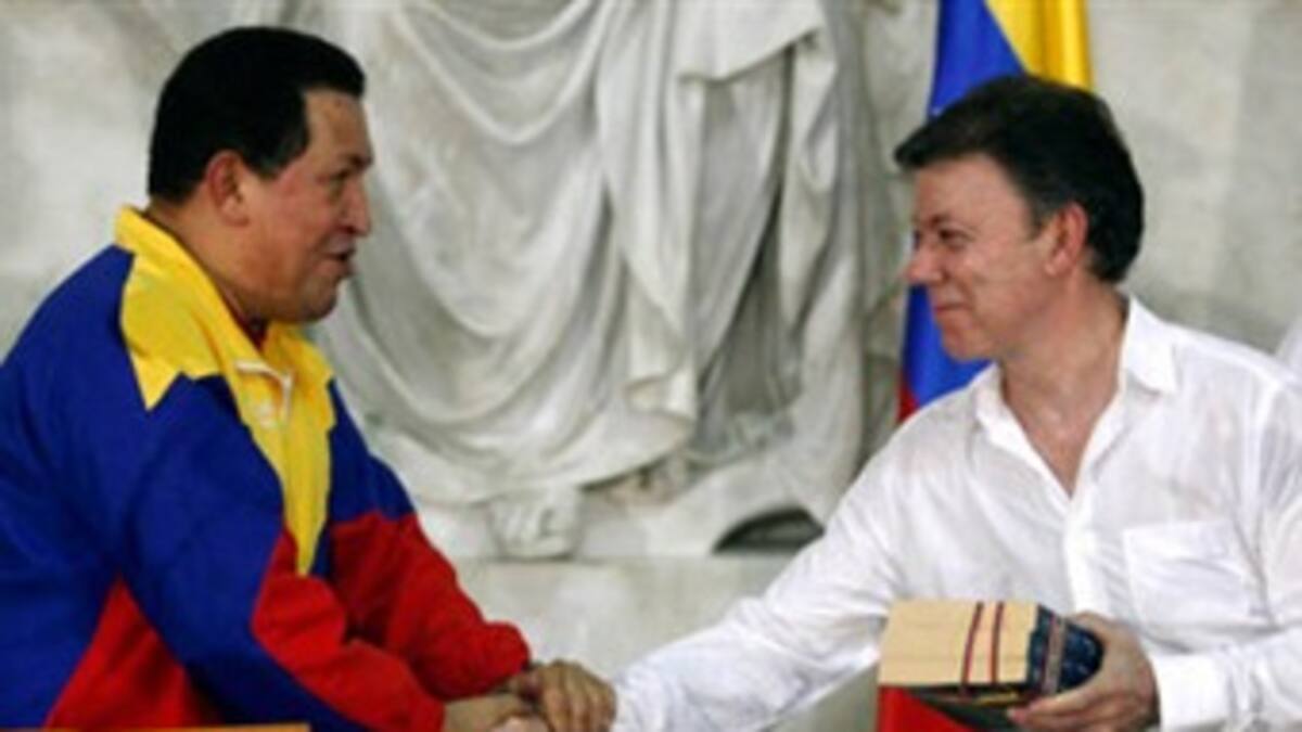 Comienza encuentro Santos – Chávez sobre seguridad y comercio