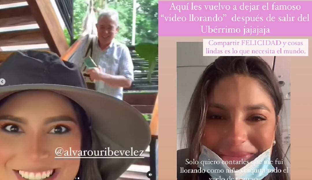 Fanática de Uribe lloró al cumplir su sueño de estar en el Ubérrimo con el expresidente 