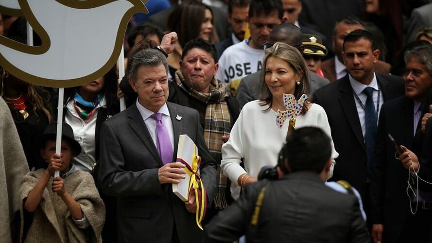 Juan Manuel Santos presentó el acuerdo final del proceso de paz con las Farc ante el Congreso. Foto: Colprensa