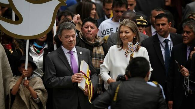 Juan Manuel Santos presentó el acuerdo final del proceso de paz con las Farc ante el Congreso. Foto: Colprensa