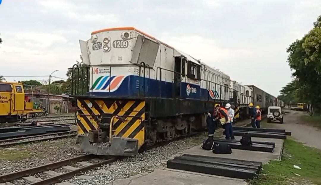 Llegada del primer tren de carga del 2022 a La Dorada