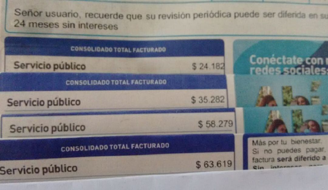 Investigan cobros en los servicios públicos
