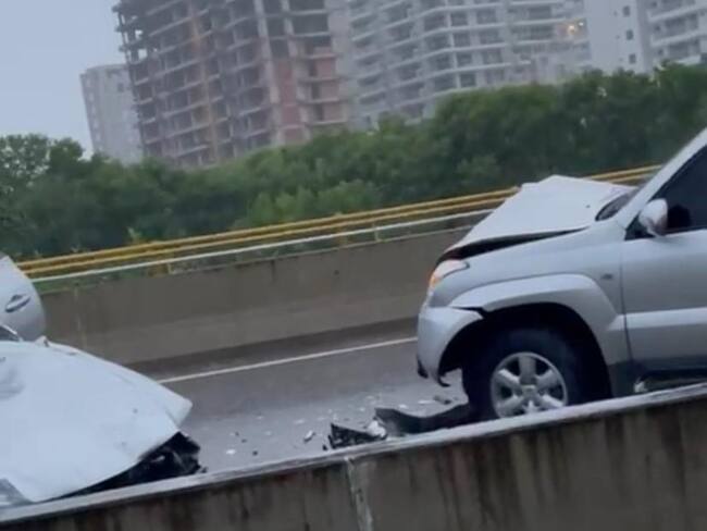 Choque múltiple dejó un muerto en La Boquilla, sector Las Américas en Cartagena