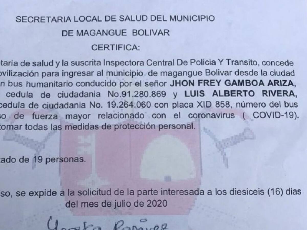 Suplantados funcionarios de la Alcaldía de Magangué por viaje ilegal