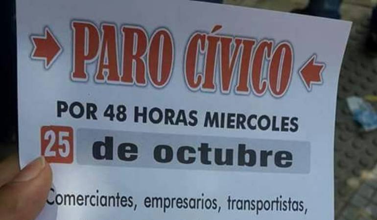 Con este volante promueven la jornada de protesta.