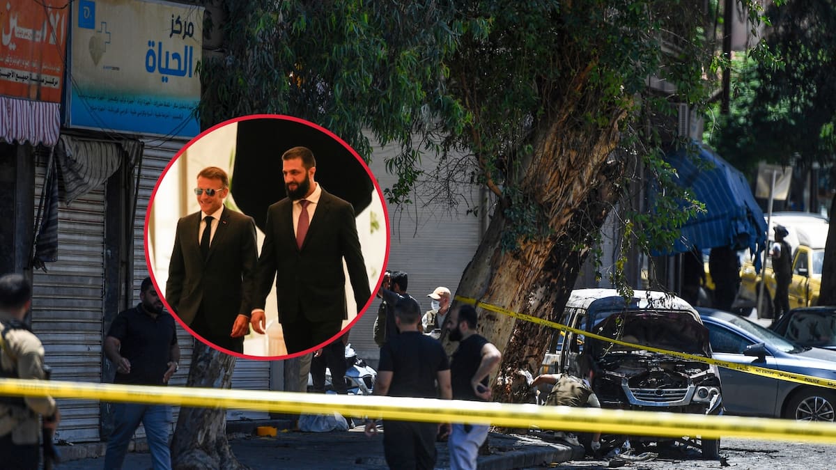 Dos atentados sacudieron Damasco durante la visita del presidente Emmanuel Macron a Siria