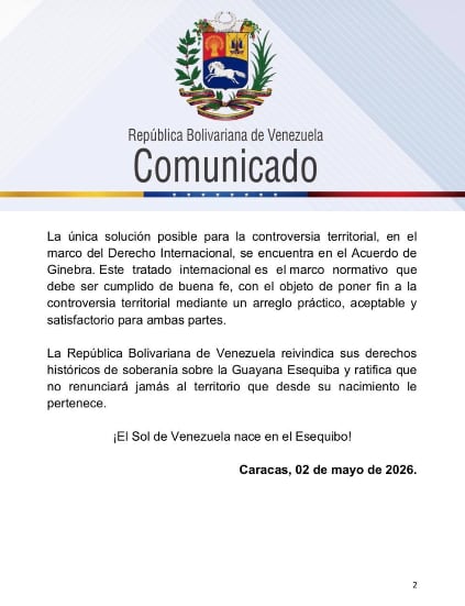 Venezuela acudirá a CIJ ante disputa con Guyana sin reconocer decisión y jurisdicción del organismo