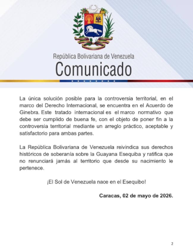 Venezuela acudirá a CIJ ante disputa con Guyana sin reconocer decisión y jurisdicción del organismo