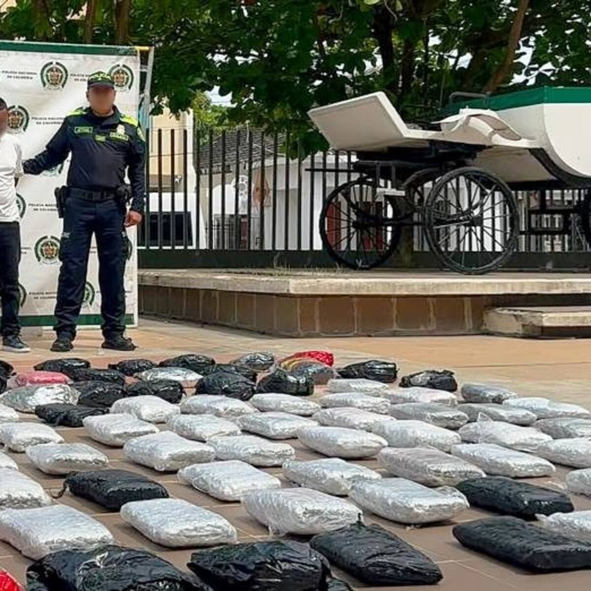 Capturado sujeto con más de 80 paquetes de marihuana avaluados en 200 millones de pesos