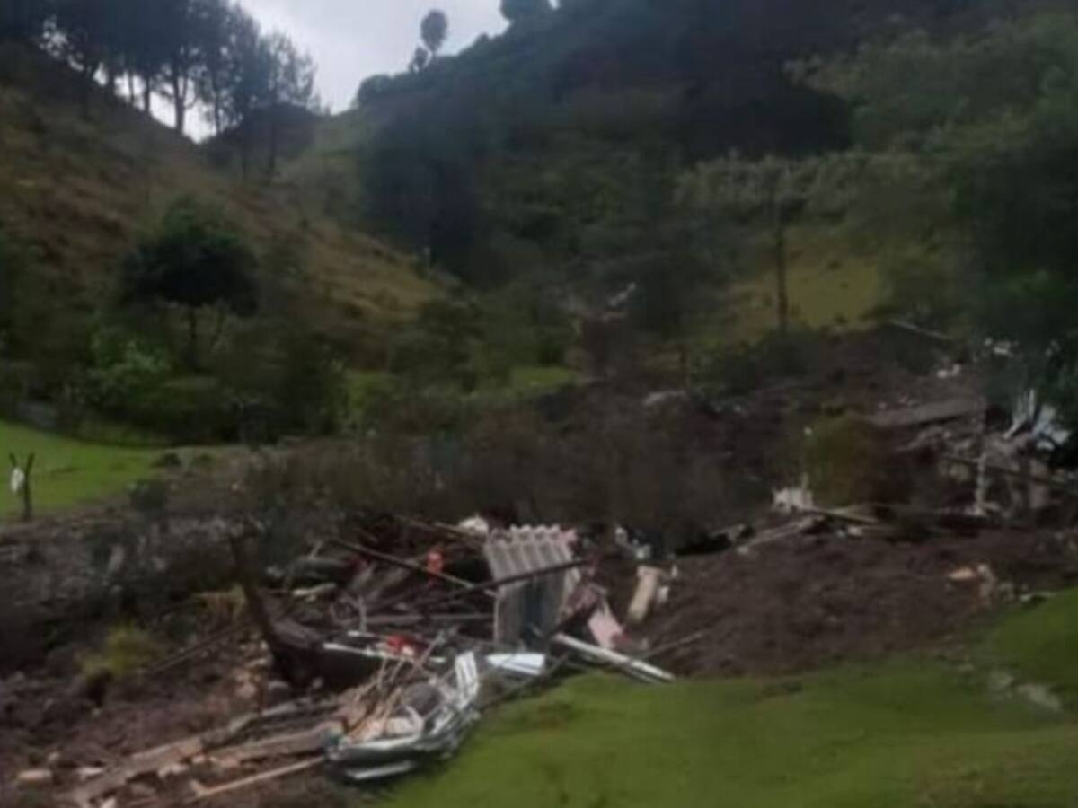 Avalancha dejó una persona muerta y dos viviendas destruidas en Cauca