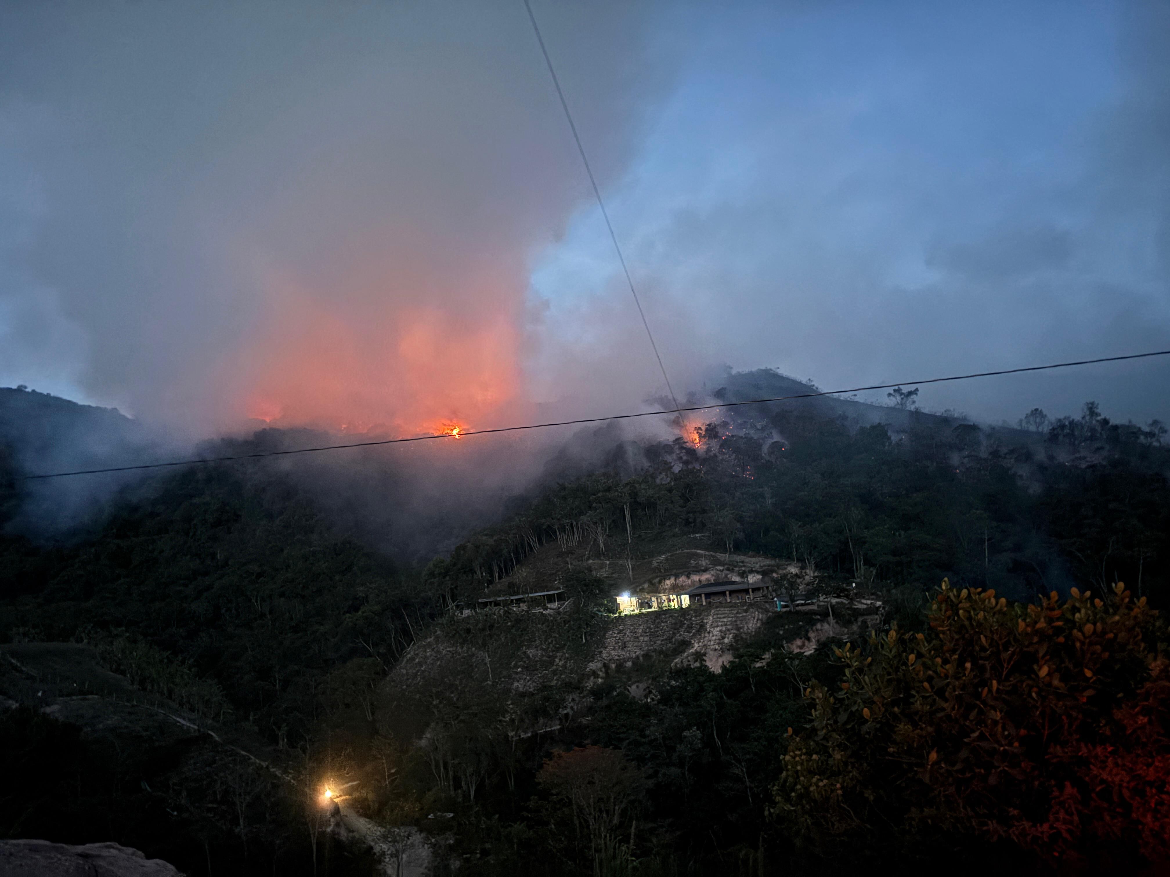 Incendio en la vereda Las Liscas, Ocaña / Foto: Oficina de Gestión de Riesgos Ocaña