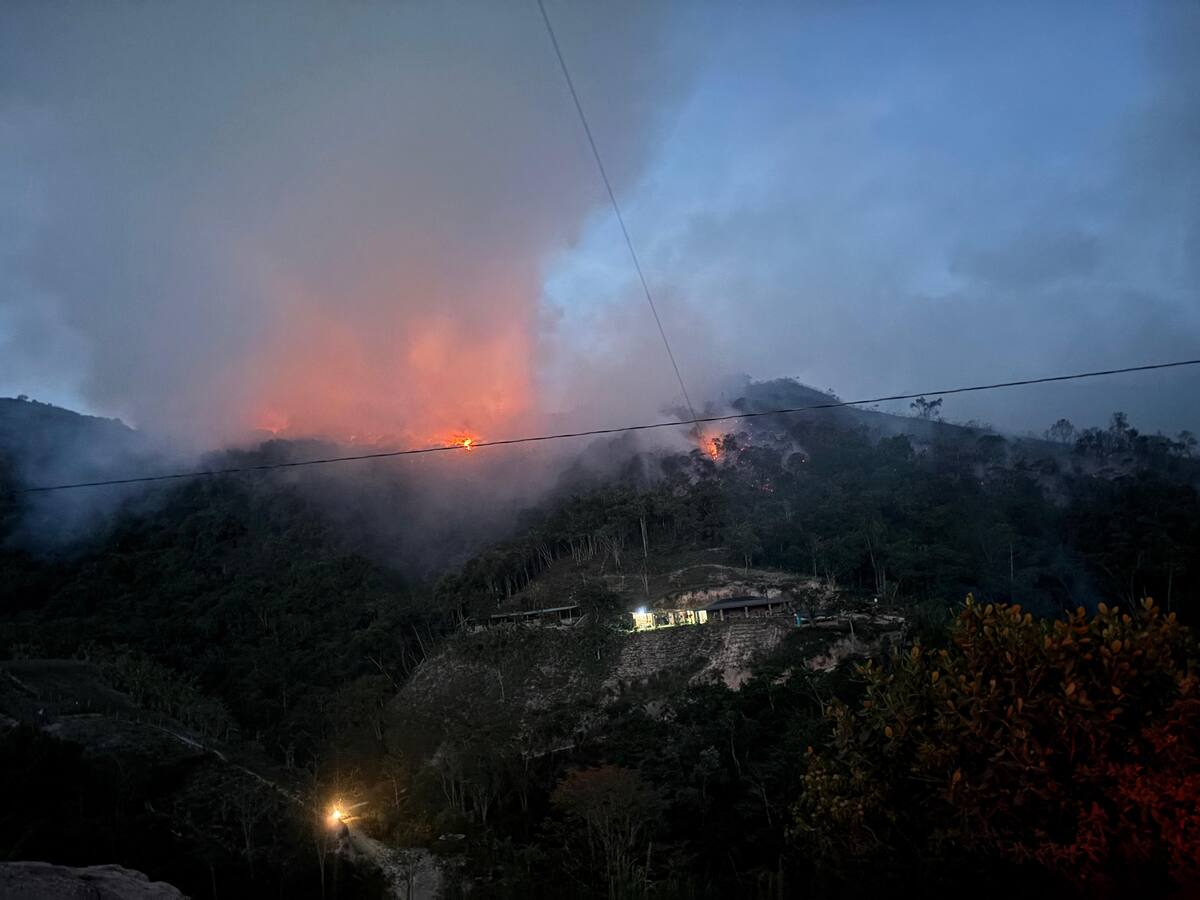 Autoridades lograron controlar un grave incendio forestal en zona rural de Ocaña