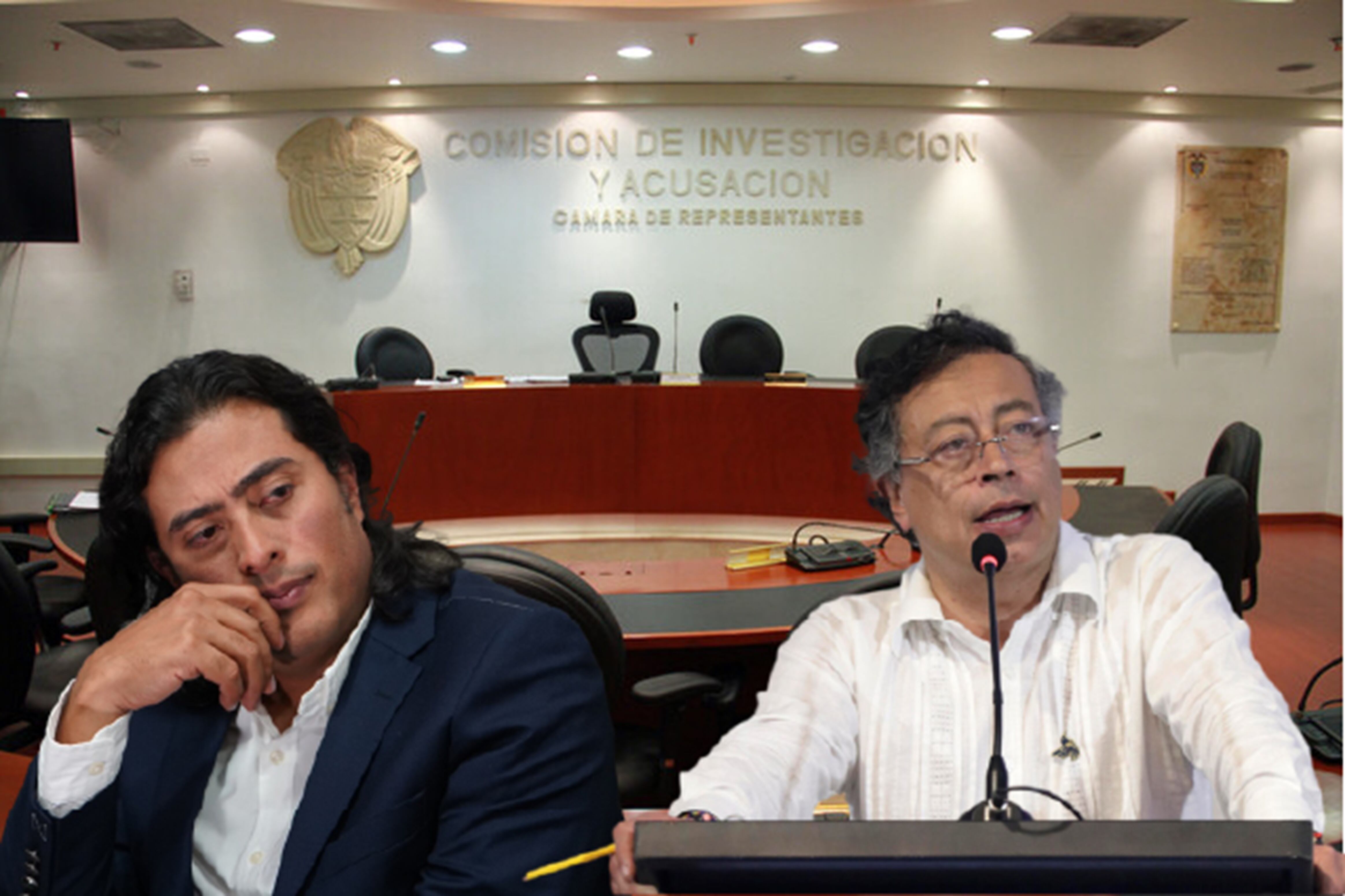 Comisión de Acusaciones inspeccionará proceso de Nicolás Petro por caso financiación de campaña Petro 2022. En la foto Nicolás Petro y su padre Gustavo Petro