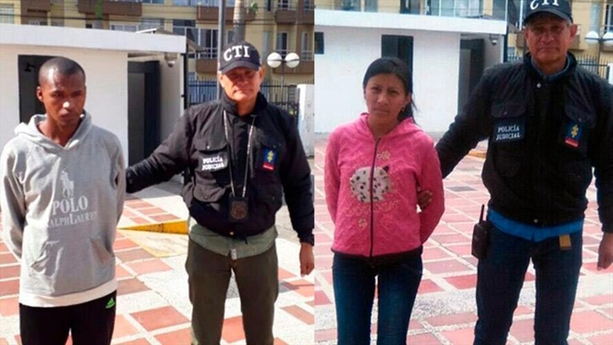 María Fernanda Sevilla Ordóñez y Jimmy Jefferson Dagua tenían orden de captura emanada por los juzgados 4 y 5 del circuito de Popayán. Foto: Fiscalía