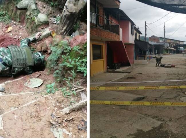 El Ejército destruyó dos explosivos que habían dejado en dos vías de Tarazá