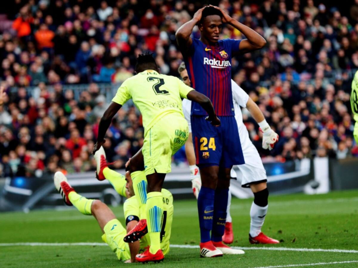 Yerry Mina no fue convocado para el juego decisivo Barcelona - Atlético